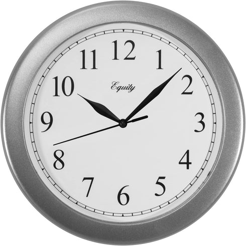 Equity by La Crosse 25206 10 Inch Silver Analog Quartz Wall Clock