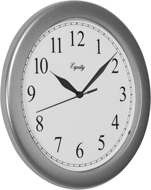 Equity by La Crosse 25206 10 Inch Silver Analog Quartz Wall Clock