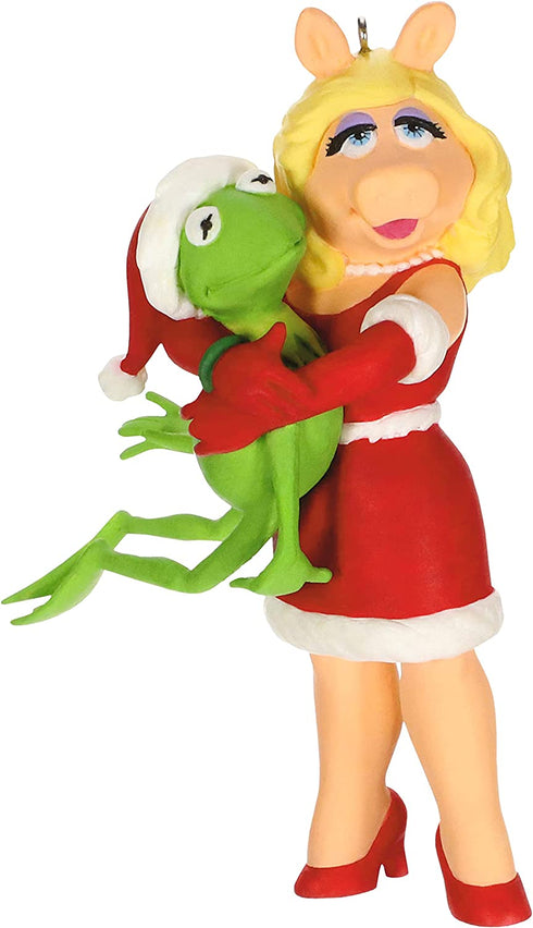 Hallmark Keepsake Christmas Ornament 2021, The Muppets Kermit and Miss Piggy Kermit's Holiday Hug