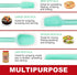 Silicone Spatula Set, Heat-Resistant Spatula - Non-Stick Rubber Spatula for Cooking, Baking, and Mixing (6 Piece Set, Aqua Sky)