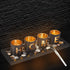 MerryNine Home Decor Candle Holder 4 PCS Set with Tray for Home/Coffee Table/Dining Table/Bathroom Atmosphere Christmas New Year Decorative Candle Holders
