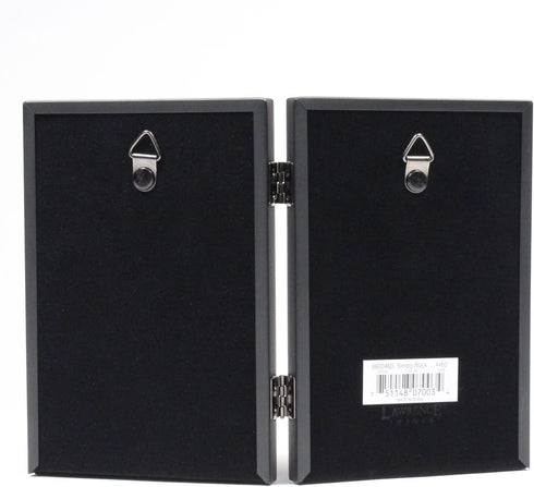 Lawrence Frames 4x6 Hinged Double Simply Black Picture Frame