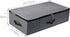 AMJ 29.5" 15" 6.7", Rigid Under Bed Garment Storage Bins, Folding & Washable, Soft Zip Lid, Black Gray