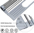 Koroda Roll Up Dish Drying Rack Over The Sink: 20'' x 11'' Large Dish Drying Rack with Utensil Holder Foldable Stainless Steel Dish Drainer for Kitchen Sink (Gray)