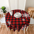 Christmas Snowflakes Round Tablecloth 60" Stain Wrinkle Free Washable Table Cloths for Decorative Kitchen Dining Party Wedding Indoor Microfiber