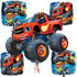 Blaze And The Monster Machines Party Balloons - 5 Birthday Decorations For A Truck Theme Jam Featuring A Complete Blaze And The Monster Machine Balloon Bouquet