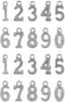 Silver Number Charms for Necklaces, Bracelets, Pendants, Jewelry Making, 0-9 Metal Craft Numbers, 9 Sets 90 PCs, by Mandala Crafts