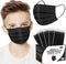 XDX Kids Mask Individually Wrapped, Kids Black Disposable Face Mask for Boys and Girls, 3 Ply - 5.7" x 3.7" Children's Size for Childcare, School, Daily Use (50 PCS)