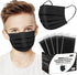 XDX Kids Mask Individually Wrapped, Kids Black Disposable Face Mask for Boys and Girls, 3 Ply - 5.7" x 3.7" Children's Size for Childcare, School, Daily Use (50 PCS)