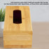 Rectangular Bamboo Tissue Box Cover, Water Resistant Wooden Facial Tissue Box for Bathroom, Office Desk, Nightstand 27 X 15.5 X 11.5 cm