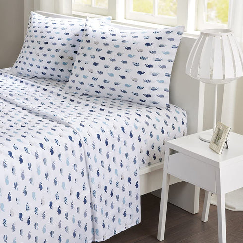 Mi Zone Printed Sheets, Twin, Blue