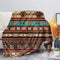 GLENLCWE Tribal Native Stripe Aztec Print Fleece Throw Blanket Fluffy Flannel Blanket Microfiber Bed Blanket Soft Lightweight for Adults Kids