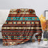 GLENLCWE Tribal Native Stripe Aztec Print Fleece Throw Blanket Fluffy Flannel Blanket Microfiber Bed Blanket Soft Lightweight for Adults Kids