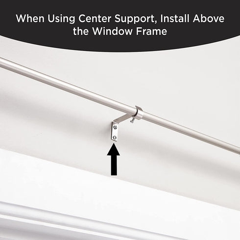 Eclipse Wrap Around Window Curtain Rod, 48-86", Silver