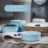 Goodscious Blue Ceramic Mason Jars Measuring Cups - Kitchen Set - Baking Supplies Dry and Liquid Ingredient - Retro and Farmhouse Decor - Dishwasher and Microwave Safe - Rustic Accessory - 4 Piece Set