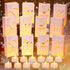 12 Pieces Christmas Luminary Paper Bags with 12 Led flameless Candle White Luminary Paper Bags Flame Resistant Candle Bag Candle Holder Bag Star Snow Luminaries Christmas Party Decoration