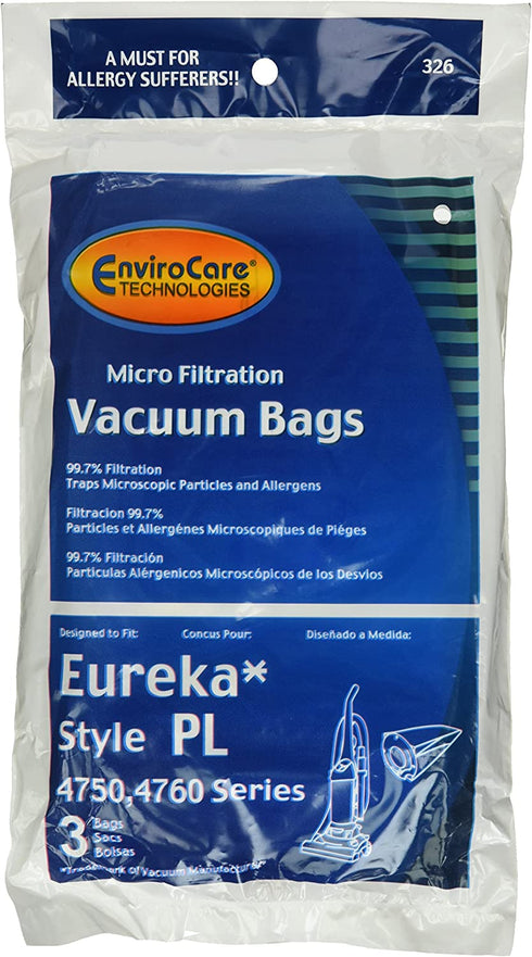 EnviroCare Replacement Vacuum Cleaner Bag Designed to Fit Eureka Electrolux Style PL Uprights 12 Bags