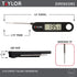 Taylor Precision Products Instant Read Digital Meat Food Grill BBQ Cooking Kitchen Thermometer, Folding Probe, Black