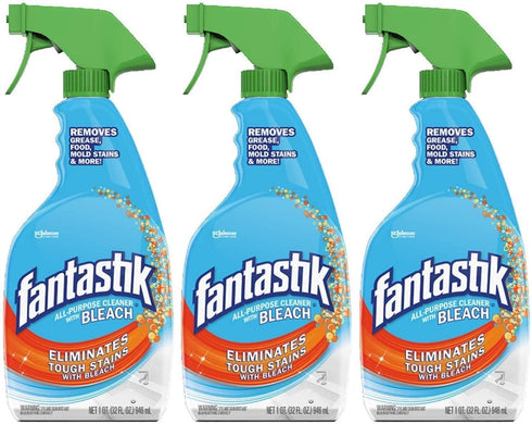 Fantastik All-Purpose Cleaner 32fl.oz Powers Through Touch Crease & Grime Pack of 3 (with Bleach)