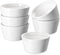 DOWAN Ramekins 8 oz Oven Safe, Porcelain Ramekins Souffle Dish, Creme Brulee Ramekins, White Ramekins for Baking, Stackable Ramekin for Pudding, Spinach Souflees, Set of 6