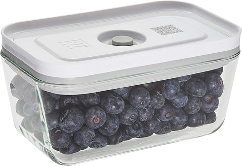 ZWILLING Fresh & Save Vacuum Sealer Glass Airtight Food Storage Container, Medium, Meal Prep Container, Food Saver