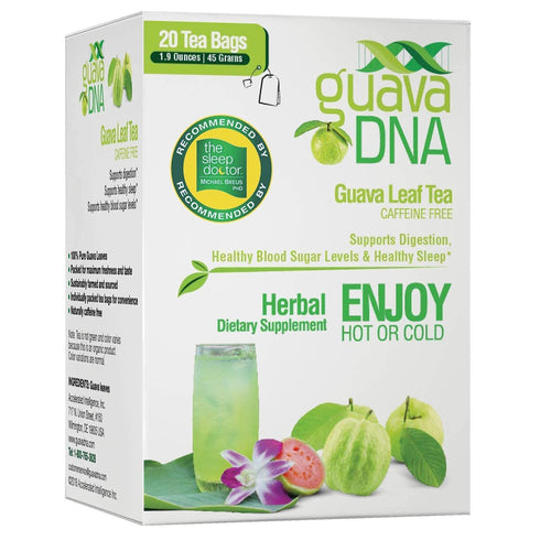 Guava Leaf Tea 20 Individually Wrapped Teabags - Supports Digestion Healthy Blood Sugar Levels Healthy Sleep