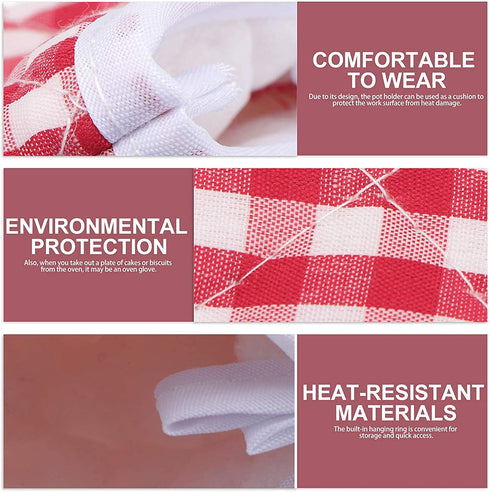 Cabilock Kids Oven Mitts for Children Play Kitchen Heat Resistant Kitchen Mitts for Kids Toddler (2pcs)