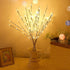 Lxcom Lighting LED Branch Lights 4 Pack 30 Inch Lighted Silver Wrapped Vase Filler Willow Lighted Twig Branch Battery Powered Twig Branches 20 LED Decorative Lights for Home Party Decor, Warm White