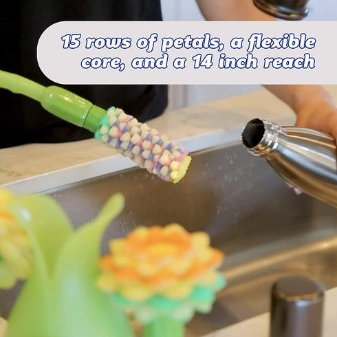 Scrub Daddy, Scrub Daisy Dishwand Replacement Head - The Hyacinth Bottle & Glass Scrubber, Non-toxic , Deep Cleaning, Versatile, Flexible, Scratch Free, Dishwasher Safe, Stain & Odor Resistant, 1pc