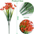 20 Bundles Artificial Outdoor Flowers UV Resistant Fake Flowers No Fade Faux Plastic Greenery Shrubs Garden Porch Window Box Decorating(Orange)