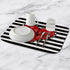 Artoid Mode Watercolor Stripe Heart Love Valentine's Day Dish Drying Mat for Kitchen Counter, 18 x 24 Inch Seasonal Ultra Absorbent Home Dish Drainer Mats Plate Holder