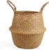 BlueMake Woven Seagrass Belly Basket for Storage Plant Pot Basket and Laundry, Picnic and Grocery Basket (Large, Original)