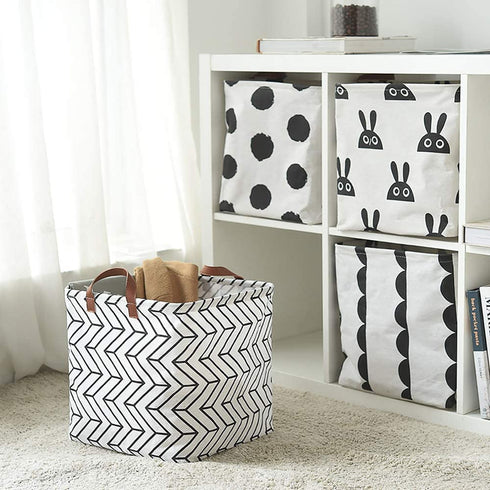 Kingrol 3 Pack Storage Baskets, Large Collapsible Storage Bins with Handles for Closet Shelves Organizer, Decorative Baskets for Home, Office, Nursery, Laundry