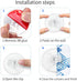 4 Pack Shower Curtain Clips, Shower Windproof Splash Guard - Self Adhesive Shower Curtain Weight Clip (Clear)