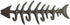 Decorative Fish Bones Wall Mounted Towel Rack by Comfify - Stylish Cast Iron Hanger with 4 œFish Bones? Hooks for Towels, Robes and More - Includes Screws and Anchors - in Brown