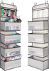 NesTidy Over The Door Organizer Storage, Wall Mount Hanging Organizer with 4 Large Capacity Pocket Organizers and 3 Small Pockets for Baby Essentials, Toys, Cosmetics, and Sundries (Beige, 1 Pack)