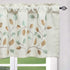 Leeva Embroidered Small Curtain Valance for Windows Bedroom, Embroidery Leaf Linen Energy Saving Valances for Dining Room Studio, 52x18, Green Leaves