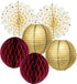 Fall Birthday Party Decorations/Burgundy Orange Birthday Party Decorations/Thanksgiving Table Decor Maroon Burgundy Yellow Women 30th/40th/50th/60th/70th Burgundy Orange Birthday Party Decorations