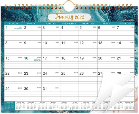 2023 Wall Calendar - Monthly Calendar January 2023 - December 2023, 11" × 8.5", Twin-Wire Binding, Hanging Loop, Premium Thick Paper Perfect for Organizing