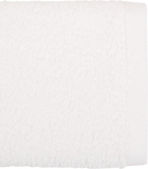 Amazon Basics Fast Drying, Extra Absorbent, Terry Cotton Washcloths - Pack of 24, White, 12 x 12-Inch