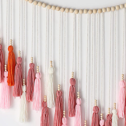 SOONOW Boho Wall Decor Large Macrame Tassel Wall Hanging for Nursery Bedroom Decor