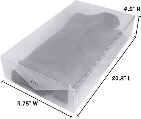 Greenco Clear Foldable Boot Storage Boxes-5 Pack