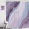 Homewelle Ombre Blue Purple Marble Shower Curtain 72Wx72H Inch Abstract Modern Luxury Cool Unique Ink Texture Geometry Vintage Line Art Aesthetic 12 Pack Shower Hooks Polyester Fabric Bathroom Bathtub