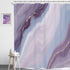 Homewelle Ombre Blue Purple Marble Shower Curtain 72Wx72H Inch Abstract Modern Luxury Cool Unique Ink Texture Geometry Vintage Line Art Aesthetic 12 Pack Shower Hooks Polyester Fabric Bathroom Bathtub