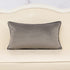 Alerfa 12 x 20 Inch Gray Luxury Velvet European Garden Style Floral Pattern Cushion Case Lumbar Throw Pillow Cover Decorative Pillow for Couch Sofa Living Room Bedroom Car