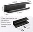 DUFU Paper Towel Holder Wall Mount for Kitchen, Self-Adhesive Paper Towel Holder with Shelf for Bathroom, Anti-Rust Aluminum, No Drill or Wall-Mounted with Screws (Matt Black)