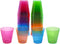Party Essentials Hard Plastic 2-Ounce Shot/Shooter Glasses, 80-Count, Multi Neon