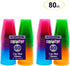 Party Essentials Hard Plastic 2-Ounce Shot/Shooter Glasses, 80-Count, Multi Neon