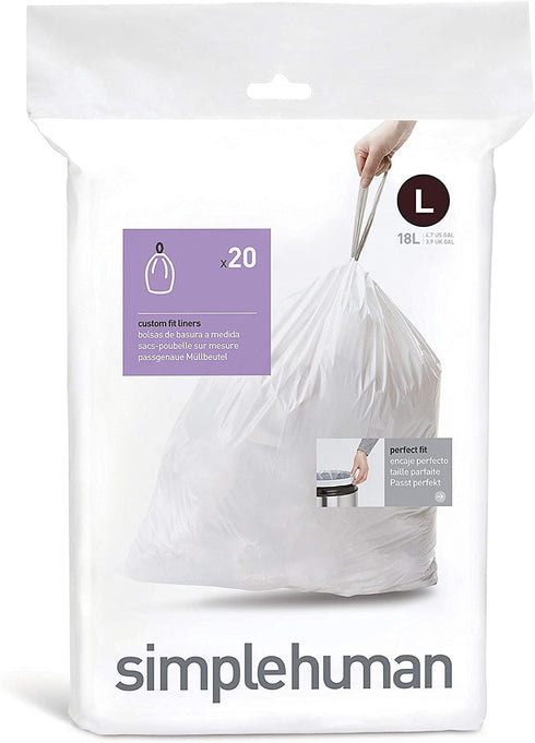 simplehuman CW0405 Trash can Liner, 4.8 Gallon