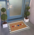 Black and White Striped Outdoor Rug, 2'x3' Cotton Modern Hand-Woven Reversible Front Porch Rug Door Mat Welcome Layered Doormat Washable Indoor Carpet for Farmhouse Laundry Room Bathroom